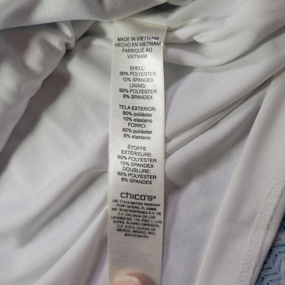 Chicos Sleeveless Summer Lightweight Geometric Print A-Line Dress Size 1/M - Picture 4 of 6